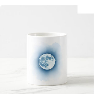 Café Caneca de Aquarela de Natal - Gelo e Prata