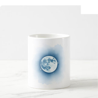 Café Caneca de Aquarela de Natal - Gelo e Prata