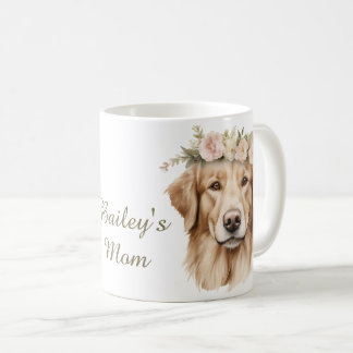 Café Caneca de Aquarela do Retriever Dourado 