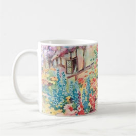 Café Caneca de Aquarela Festa de Jardim Country Francês