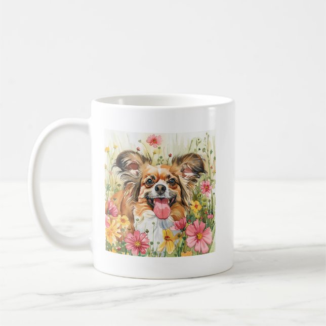 Café Caneca de Aquarela Papillon – Presente para Amante (Esquerda)