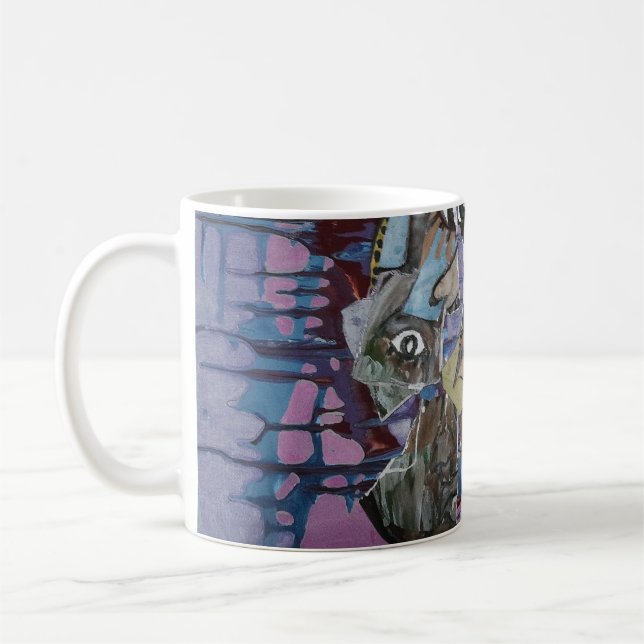 Café Caneca de Arte Abstrata (Esquerda)