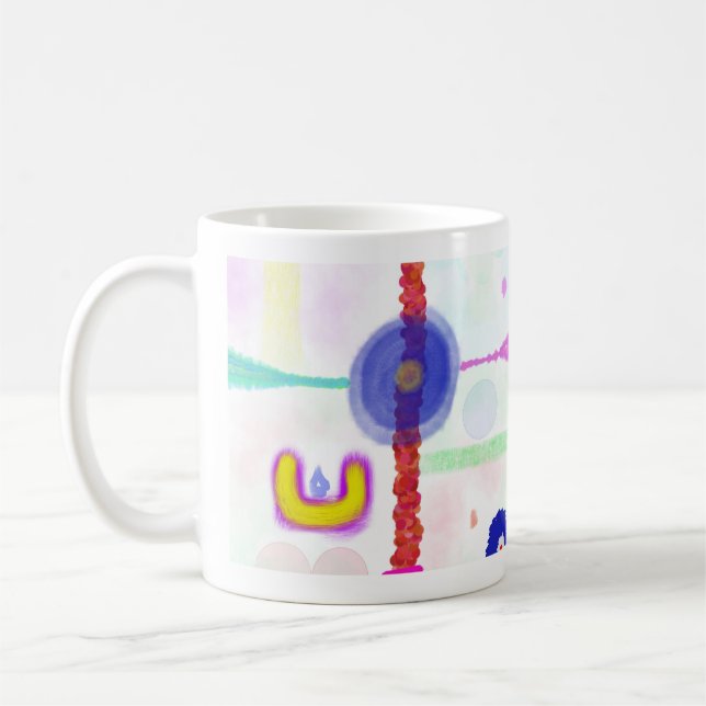Café Caneca de Arte Abstrata (Esquerda)
