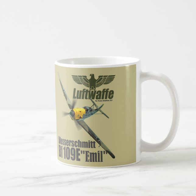 Café Caneca de Arte de Aviação "Messerschmitt Bf 109" (Direita)