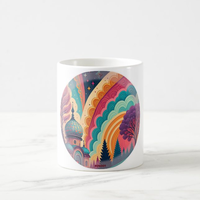 Café Caneca de Arte de Círculo de Fantasia Personalizad (Centro)