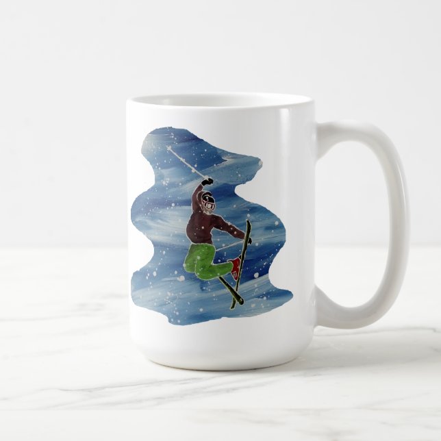 Café Caneca de arte de esqui (Direita)