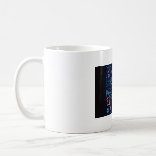 Café Caneca de Arte de Física em IA E=mc² Ciência Matem (Esquerda)