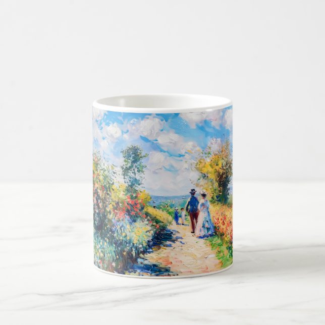 Café Caneca de Arte de Jardim Impressionista Caminho de (Centro)