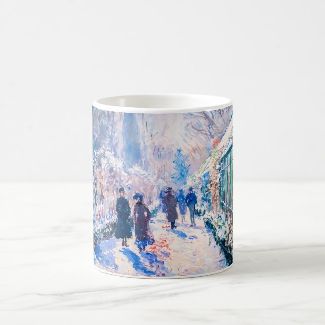 Café Caneca de Arte de Jardim Impressionista Cena de Ca (Centro)