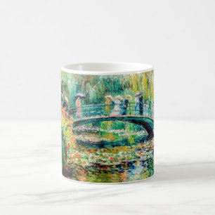 Café Caneca de Arte de Jardim Impressionista Ponte Sobr