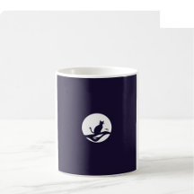 Caneca de Arte de Linha de Halloween - Roxo e Pret