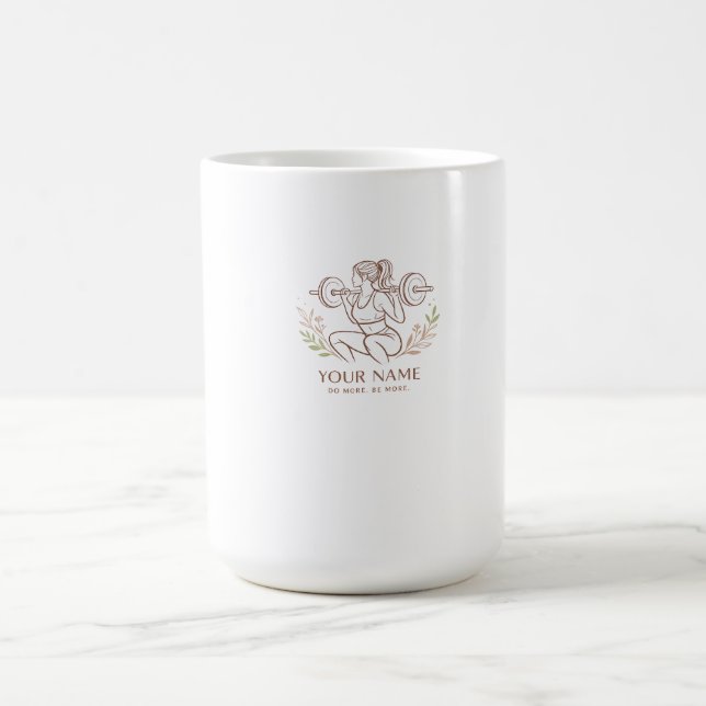 Café Caneca de Arte de Linha Minimalista Personalizada (Centro)