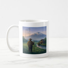 Café Caneca de Arte de Poema Japonês – Campo Nostálgico