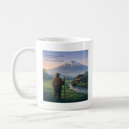 Café Caneca de Arte de Poema Japonês – Campo Nostálgico