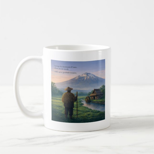 Café Caneca de Arte de Poema Japonês – Campo Nostálgico (Esquerda)