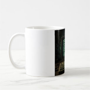 Café Caneca de Arte de Terminal Retro com Código Kimi A