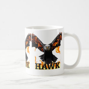 Café Caneca de Arte do Falcão – Desenho Ousado de Ave d
