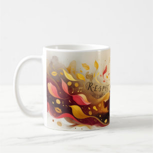 Café Caneca de Arte Dourada de Empoderamento da Alma Re