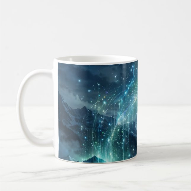 Café Caneca de Arte Exploração do Código Aurora Cosmos (Esquerda)