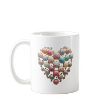 Caneca de Arte Floral Pastel Jewel Heart — Cottage