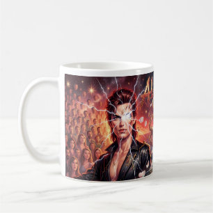 Café Caneca de Arte Glam Relâmpago Paisagem Cósmica dos