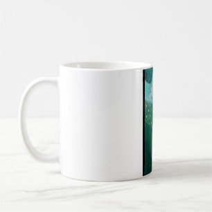 Café Caneca de Arte Japonesa - Gato & Balões Pintura a