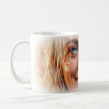 Caneca de Arte Lágrimas de Esperança e Cura de Olh