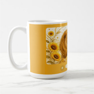 Café Caneca de Arte Nova Leo Girassol