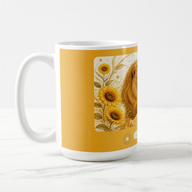 Café Caneca de Arte Nova Leo Girassol (Esquerda)