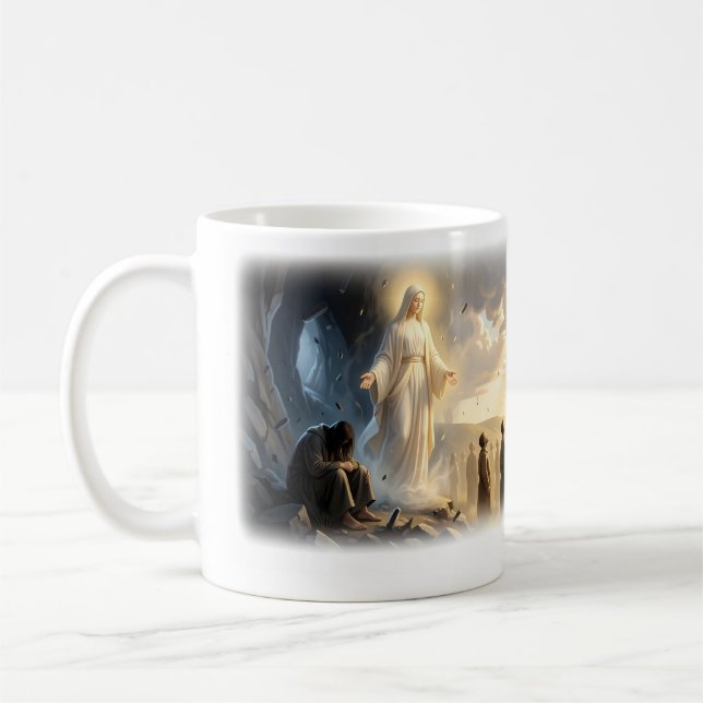 Café Caneca de Arte Oração Pacífica Radiante (Esquerda)