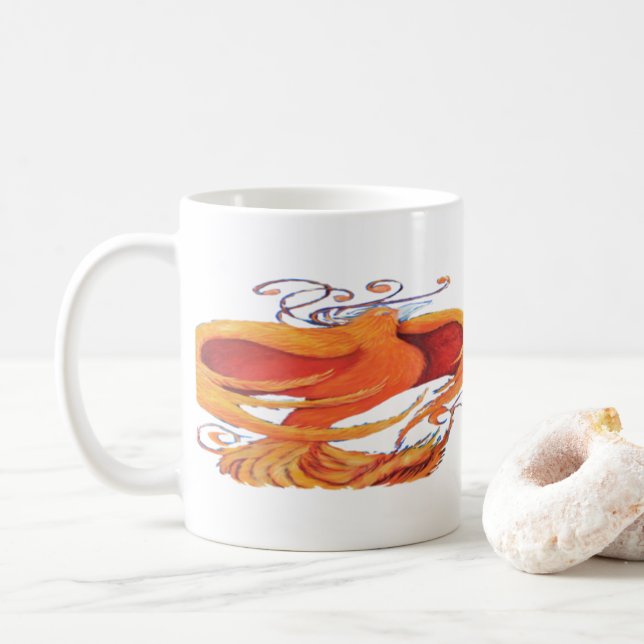 Café caneca de arte Phoenix (Com Donut)