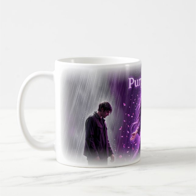 Café Caneca de Arte Purple Rain Tempestade Emocional Ro (Esquerda)