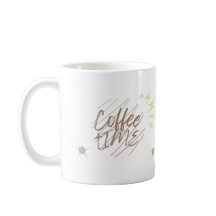 Caneca de Arte Tipográfica "Hora do Café" com Gato