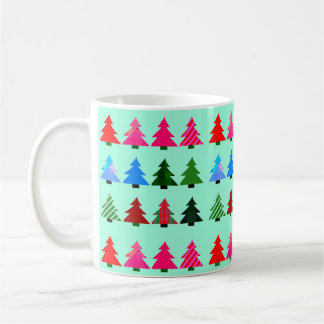 Café caneca de árvore de natal