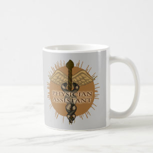 Café Caneca de Assistente Médico Caduceu