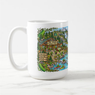 Café Caneca de Aventura de Acampamento no Mundo do Picl