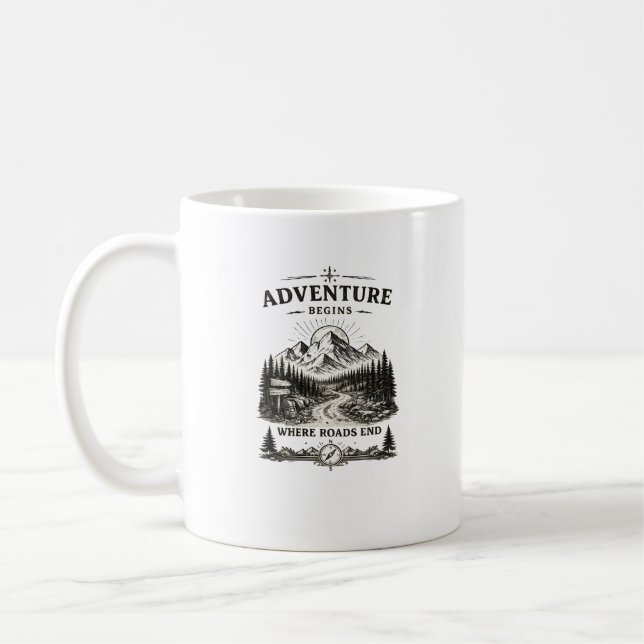 Café Caneca de Aventura de Caminhada e Acampamento (Esquerda)