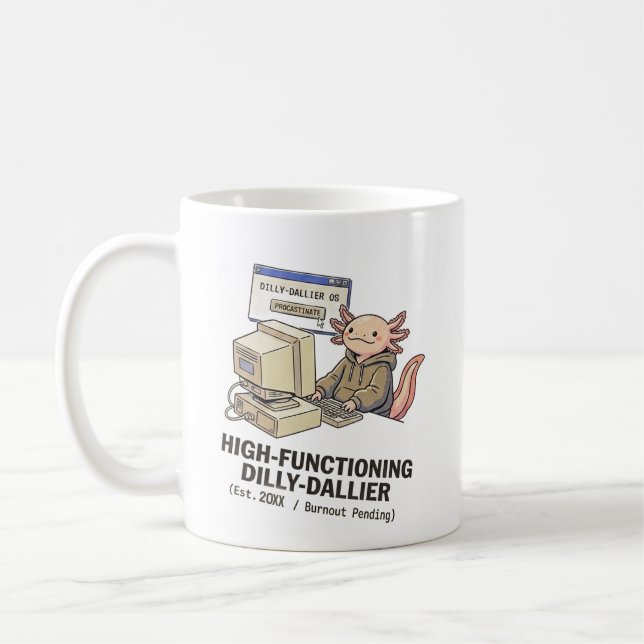 Café Caneca de Axolotl Dilly Dallier - Peixe ambulante  (Esquerda)