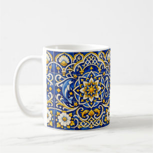 Café Caneca de Azulejo Arco de Cobalto
