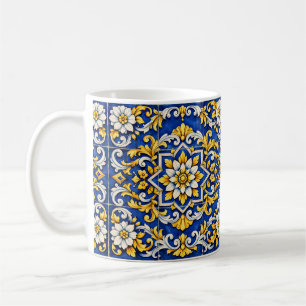 Café Caneca de Azulejo Rolo de Cobalto