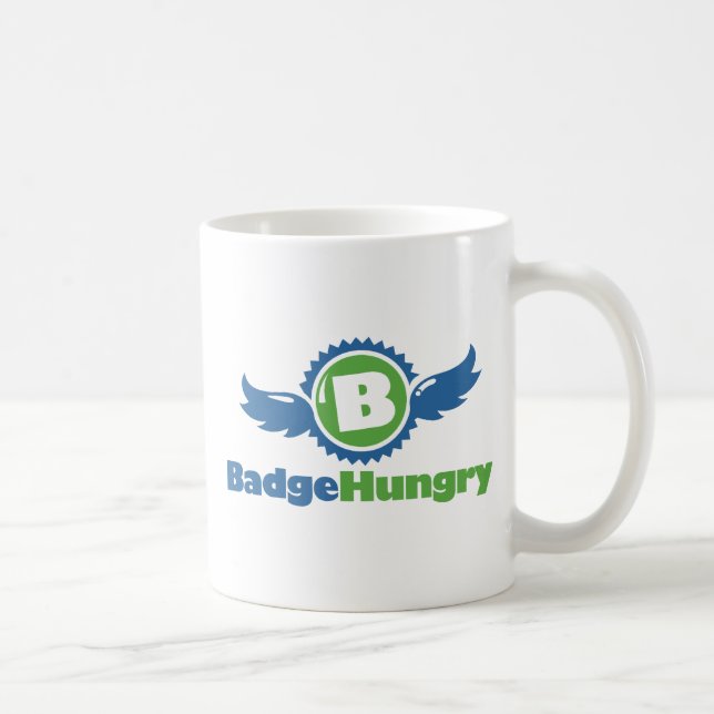 Café Caneca de BadgeHungry "B de voo" (Direita)