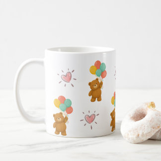 Café Caneca de Balão Urso Teddy Fofo