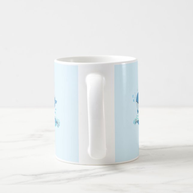 Café Caneca de Baleia do Oceano Fofa (Alça)