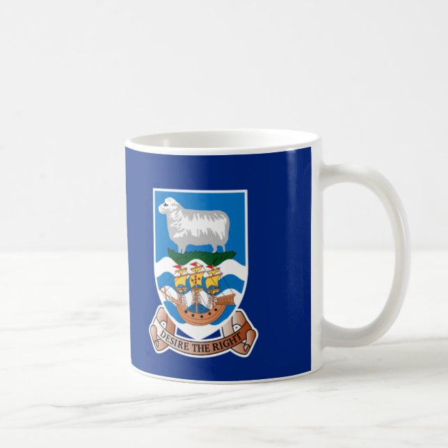 Café Caneca de bandeira das Ilhas Falkland (Direita)
