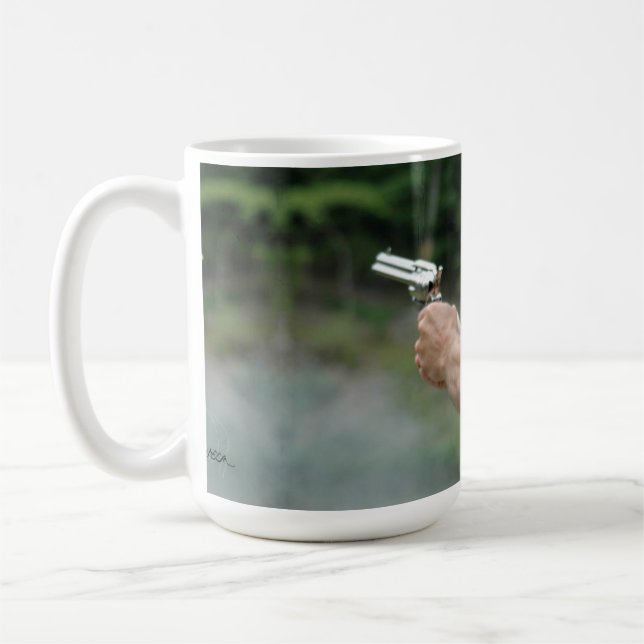 Café caneca de barril duplo! (Esquerda)