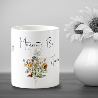 Café Caneca de Bebida Mãe em Potencial Buquê de Flores