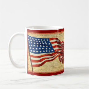 Café Caneca de Bebida Vintage Patriótica Americana