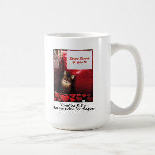 Café Caneca de beijo da cabine do gatinho dos namorados