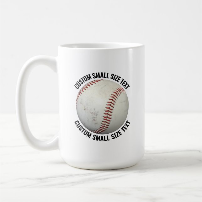 Café Caneca de Beisebol Personalizada de 450ml Texto Ta (Esquerda)