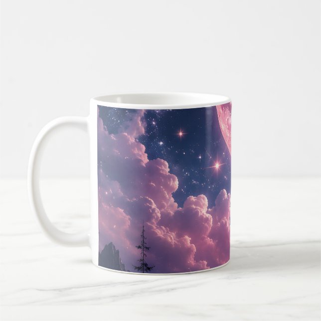 Café Caneca de bela luz da lua (Esquerda)